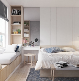 Thiết kế phòng ngủ tiết kiệm diện tích