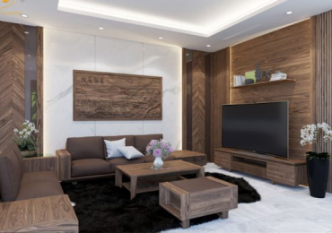 Xu hướng sử dụng vật liệu trang trí phòng khách hiện đại 
