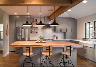 Kết hợp màu sắc trang trí nhà bếp màu trắng