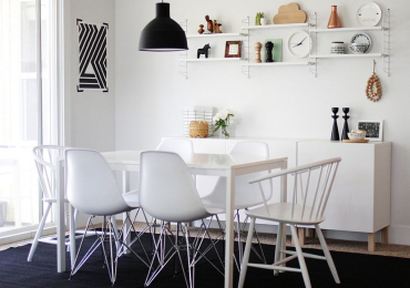 Tạo ấn tượng với phòng ăn màu đen